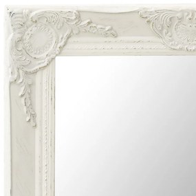 Oglinda de perete in stil baroc, alb, 50 x 120 cm 1, Alb, 50 x 120 cm