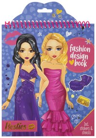 CARTE CU ABTIBILDURI - FASHION DESIGN (ALBASTRU) - GRAFIX (140007-1)