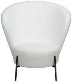 Fotoliu alb cu tapițerie din țesătură bouclé Orbit – DAN-FORM Denmark