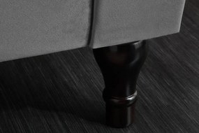 Canapea fixa eleganta Paris Chesterfield, gri argintiu