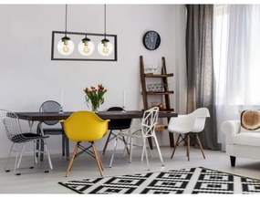 Lustră pe cablu REY 3xE27/7W/230V neagră Klausen 113000