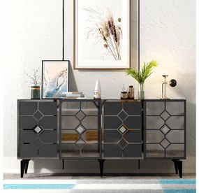 Dulap Kavesi 1 (antracit + argintiu) . 1093516