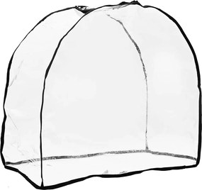 vidaXL Husă pentru cărucior de animale de companie Manual Transparent