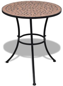 271770 vidaXL Set mobilier bistro, 3 piese, cărămiziu, plăci ceramice