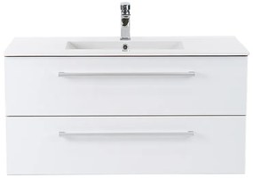 Dulap inferior Vario Clam 100 cu lavoar stejar-alb