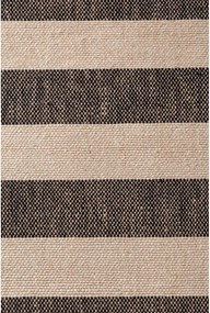 Covor negru/crem reversibil/țesut manual din iută 120x170 cm Playa – Hanse Home
