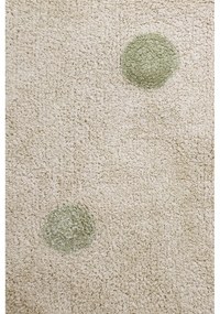 Covor pentru copii kaki/crem lavabil/țesut manual din bumbac 120x160 cm Hippy Dots Olive – Lorena Canals