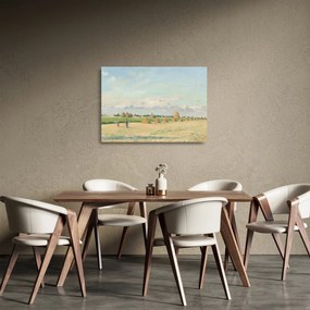 Tablou pe sticlă - Camille Pissarro, Landscape, Ile de France, reproducere (70x50 cm)