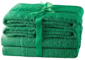 Prosoape de baie verzi 6 buc. din bumbac din frotir Amari – Restilo