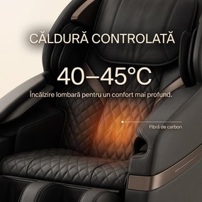 Fotoliu masaj GAIUS ULTRA PRO cu comanda vocala AI, Zero Gravity si incalzire lombara, Negru