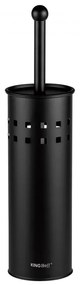 Perie pentru toaleta Kinghoff KH 1812, 39,5 cm, Metal, Negru