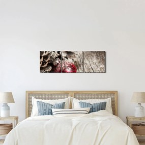 Tablou - Decorațiuni de Crăciun (cu ceas) (90x30 cm)