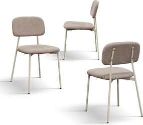 SET 4 Scaune BETO ,tesatura ,structura metalica - STANDARD - BEJ
