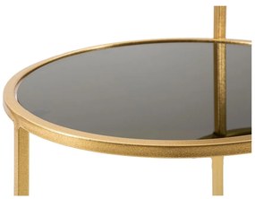 Măsuță de cafea neagră/aurie rotundă 40x50 cm - Mauro Ferretti