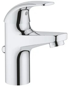 Baterie lavoar monocomanda Grohe Baucurve crom lucios cu ventil