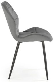 Scaun de bucaterie Pelor, gri/negru