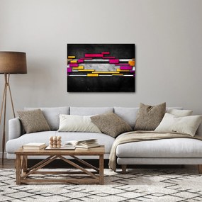 Tablou - Abstrac colorat, fundal negru (70x50 cm)