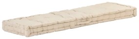 vidaXL Pernă podea canapea din paleți, bej, 120 x 40 x 7 cm, bumbac
