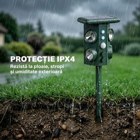 Outsunny Dispozitiv de Alungare a Animalelor, Repelent Ultrasonic | Aosom Romania