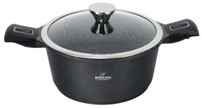 Oală Bohmann BH 1730-24CR, 24 cm, 4,3 l, mânere detașabile, compatibilă cu plitele cu inducție, negru