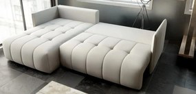 Colțar extensibil dumonde cu ladă de depozitare si sezut confortabil din spuma high-density, Malta Enjoy Beige 235x185 cm