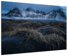Tablou cu priveliște spre vărfurile Islanda (90x60 cm)