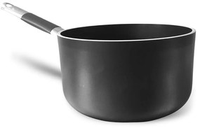 Cratiță cu coadă lungă și suprafață antiaderentă Pentole Agnelli Al Black, ø 24 cm, negru