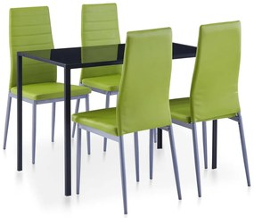 vidaXL Set mobilier de bucătărie, 5 piese, verde