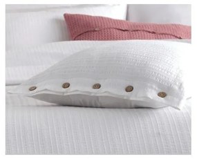 Lenjerie de pat albă din bumbac ranforcé pentru pat dublu/extinsă 240x220 cm Como Striped – Mila Home Luxury