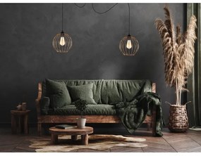 Lustră pe cablu MATT 2xE27/60W/230V neagră/cupru