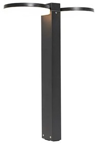 Lampă de exterior pe picioare neagră 50 cm cu LED 2 lumini IP44 - Esmee
