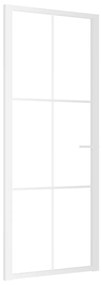 Usa de interior, 83x201,5 cm, alb, sticla ESG si aluminiu 1, white and transparent, 83 x 201.5 cm, Grila 3x2
