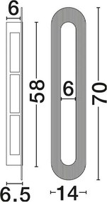 Aplica de perete LED decorativa VETRIO