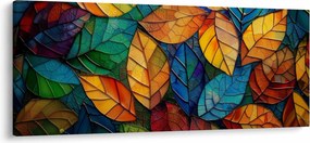 Tablou - Mozaic din frunze (120x50 cm)