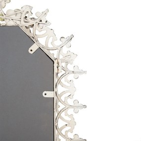 Oglinda de perete, bej, din metal, aspect vintage, 63x93 cm