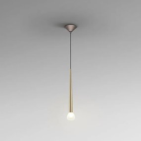 Lustra/ Pendul design modern Komet auriu/ cafeniu