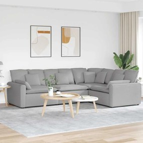 vidaXL Canapea modulară cu perne, gri nor, textil