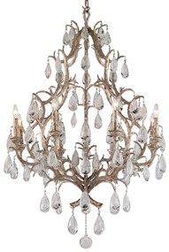 Candelabru LUX realizat manual din fier forjat, cu 8 brate, AMADEUS 8