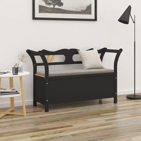 vidaXL Bancă, negru, 107x45x75,5 cm, lemn masiv de brad
