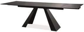 Masă de sufragerie extensibilă 160-240 cm Shelia (negru + negru) (pentru 8 și mai multe persoane). 1050793