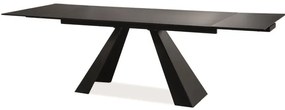 Masă de sufragerie extensibilă 160-240 cm Shelia (negru + negru) (pentru 8 și mai multe persoane). Promo -6%. 1050793