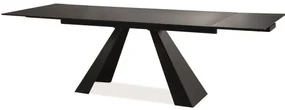 Masă de sufragerie extensibilă 160-240 cm Shelia (negru + negru) (pentru 8 și mai multe persoane). Promo -6%. 1050793