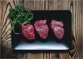 Tablou cu carne pe farfurie (70x50 cm)