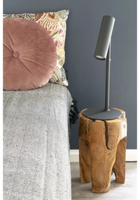 Taburet / Scaun maro din lemn cu 3 picioare Rose