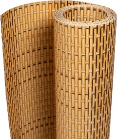 vidaXL Paravan Balcon Maro Deschis 300x90 cm Poly Rattan