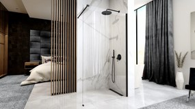 Paravan de dus Rea Aero Black Mat 110