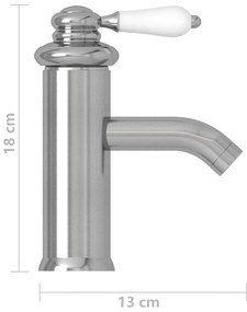 Robinet chiuveta de baie, argintiu, 130x180 mm Argintiu