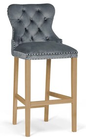 Scaun Bar Madame Gri Inchis/Stejar BL14 L70 cm