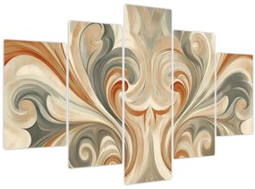 Tablou - Vârtejuri în culori pământii (150x105 cm)