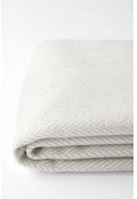 Pled din amestec de bumbac Euromant Skyline, 140 x 180 cm, gri deschis